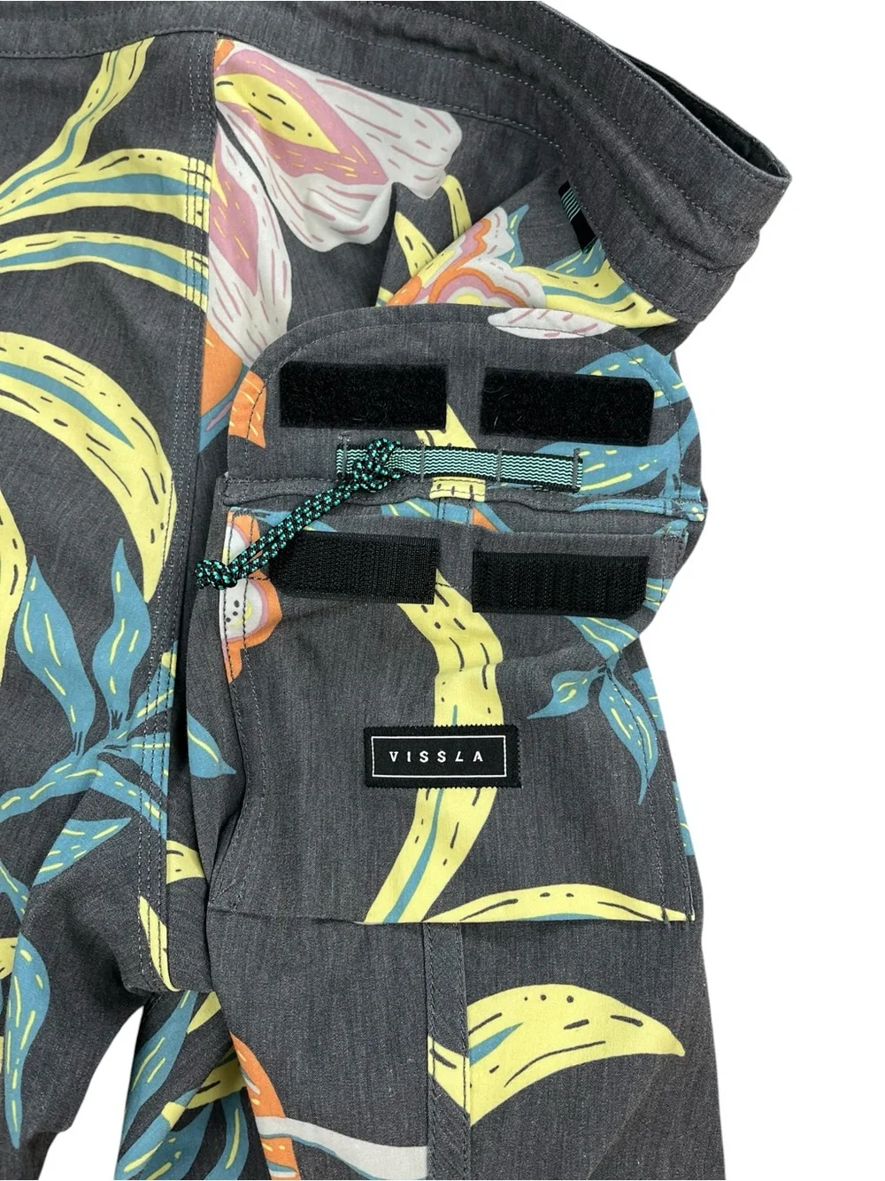 Vissla Velzyland 18.5 Boardshorts‎ Mens 32 Floral Surf Swim Trunks Tropical